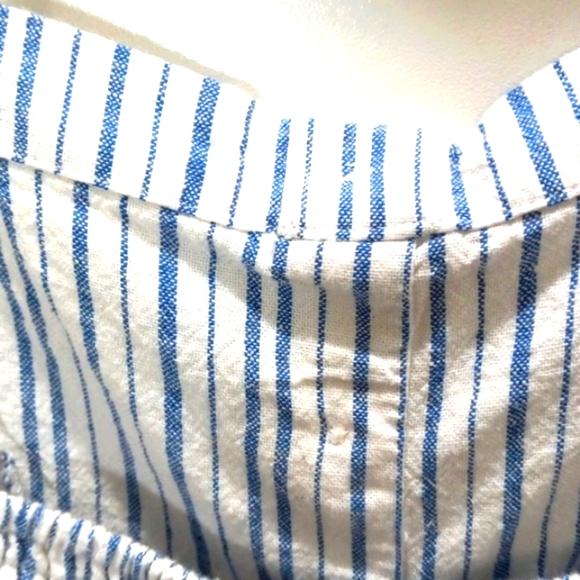 Old Navy, Jumpsuit Blue/WhiteSz Small,adj straps, Linen Rayon, sz S LAST CHANCE - Picture 7 of 11